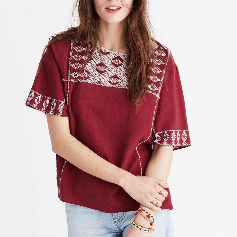 Madewell Embroidered Tee Top